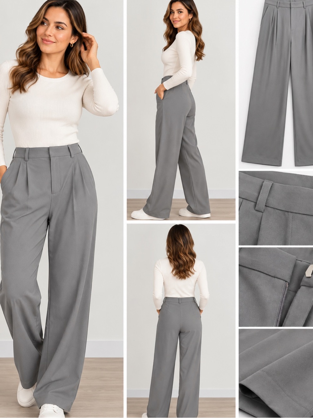 Halara Flex DayStretch High Waisted Pleated Wide Leg Work Pants Wide Leg Pants n